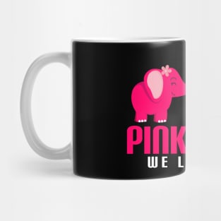 Adorable Pink or Blue We Love You Baby Elephants Mug